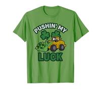 Pushin My Luck St Patrick's Day Funny Shamrock Party Boy Camiseta