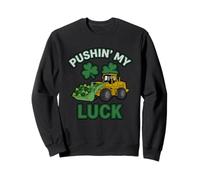 Pushin My Luck St Patrick's Day Funny Shamrock Party Boy Sudadera