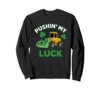 Pushin My Luck St Patrick's Day Funny Shamrock Party Boy Sudadera