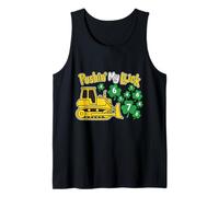 Pushing My Luck St Patrick's 67 Lucky Numbers Bulldozer para niños Camiseta sin Mangas