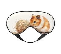Pushing The Haystack - Máscara de dormir con estampado de ratón con correa ajustable, cómoda cubierta para los ojos para viajes, yoga, siestas, dormir y relajarse