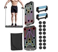 Pushup Board, 24.41in Multifunctional Fitness Trainer, Chest Exercise Equipment, Versatile Foldable Design, Portable Non-Slip Handles for Home Gym Workout Men Women Travel Training