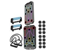 Pushup Board, Multifunctional Exercise System, Foldable Chest Muscle Trainer, Portable Fitness Handles Strength Training Tool for Home, Gym, Camping, Travel, Backpack, Outdoor