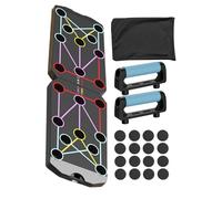 Pushup Board | Tarjetas de fitness multifuncional | 24 en 1 Equipo del músculo torácico Equipo plegables mangos para hombres, mangos de entrenamiento de entrenamiento muscular abdominal por