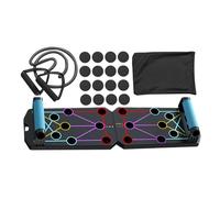 Pushup Challenge Board - Estación de empuje para gimnasio portátil, entrenador de brazo de escultura base | Conjunto de barras push up codificado por color, plataforma de resistencia del