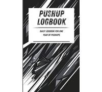 Pushup Logbook: Daily logbook for one year of pushups. Black geometric pattern. 110-page calisthenics exercise logbook. 5 x 8 in.