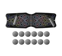 Pushup Scheda-Push Up Rack push up multifuncional con posiciones codificadas por colores | Asas portátiles, plegables, no deslizantes, entrenamiento de cuerpo completo, equipo de entrenamiento para la