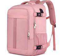 PUSLOM Mochila 40x30x20 Mochila Viaje Cabina Avion 40x30x20 para Ryanair Equipaje de Mano para Vueling 24L Bolsa de Viaje Mujer Mochila Viaje Cabina con Puerto USB Rosa