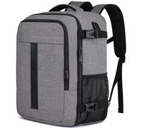 PUSLOM Mochila 40x30x20 Mochila Viaje Cabina Avion 40x30x20 para Ryanair Equipaje de Mano para Vueling 24L Bolsa de Viaje Hombre Mujer Mochila Viaje Cabina con Puerto USB Gris