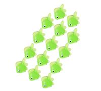 PUSOKEI 14 Piezas de Juguete de Dorado Falso, Mini Figuras Realistas de Dorado TPR, Simulado de 0,98 Pulgadas para Juegos de Carnaval, Proyecto Escolar, Decoraciones de Juguetes de Baño (Green)