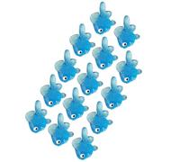 PUSOKEI 14 Piezas de Juguete de Dorado Falso, Mini Figuras Realistas de Dorado TPR, Simulado de 0,98 Pulgadas para Juegos de Carnaval, Proyecto Escolar, Decoraciones de Juguetes de Baño (Blue)