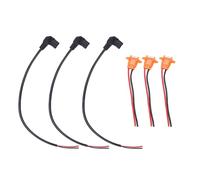 PUSOKEI 3 Cables de Conector de Alimentación Curvos, Puerto de Carga con Cubierta Impermeable para Scooter Eléctrico, Triciclo, Puerto de Carga de Batería de Bicicleta Eléctrica