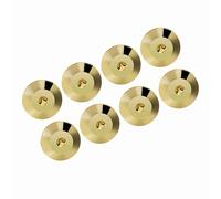 PUSOKEI 8 Uds 25x4mm Altavoz de Cobre Universal Almohadilla Base de Choque Aislamiento Pies Estera Disco de Suelo Color de la Pistola (Gold)