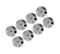 PUSOKEI 8 Uds 25x4mm Altavoz de Cobre Universal Almohadilla Base de Choque Aislamiento Pies Estera Disco de Suelo Color de la Pistola (Gray)