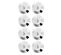 PUSOKEI 8 Uds 25x4mm Altavoz de Cobre Universal Almohadilla Base de Choque Aislamiento Pies Estera Disco de Suelo Color de la Pistola (Silver)