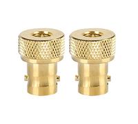 PUSOKEI Adaptador de conversión de 2 Piezas de Oro BNC Hembra a SMA Macho, compatibilidad Universal Adaptador de conversión de Oro BNC Hembra a SMA Macho para Antenas Dispositivos LAN inalámbricos
