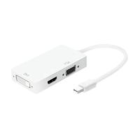 PUSOKEI Adaptador de Interfaz Multimedia Mini DisplayPort a HD, 60Hz 2,25 GBP VGA HD DVI Salida Cobre, Convertidor Mini DP para Monitor de TV Portátil (Blanco)