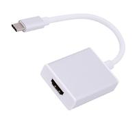 PUSOKEI Adaptador de Interfaz Multimedia Tipo C a HD, 4K 10GBit Ambos Lados Convertidor USB C a HD, Divisor Plug and Play para PC Portátiles (Plata)