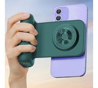 PUSOKEI Agarre Magnético para Cámara de Teléfono, Soporte para Cámara de Teléfono Inteligente, Mango Selfie con Botón de Obturador Remoto Inalámbrico, Orificio de Tornillo de 1/4" para (Green)