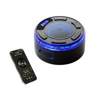 PUSOKEI Altavoz de Ducha Bluetooth con Sonido Estéreo HD de 360°, Altavoz Inalámbrico Impermeable IPX6 con Luces RGB, Ventosa y Micrófono, Pantalla LED Pequeña Radio de Ducha (Black)