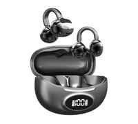 PUSOKEI Auriculares Inalámbricos, Auriculares Bluetooth 5.4 Estéreo De Graves, Compactos con Micrófono con Cancelación De Ruido Doble, Pantalla De Alimentación LED, para (Negro Gris)