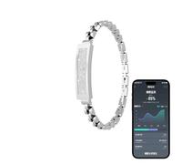 PUSOKEI Banda de Rastreador de Fitness de Brazalete Inteligente, Actividad de Rastreadores de Fitness y Acondicionamiento de Ejercicios, Bluetooth 5.1 Smart Health Bracelet para Hombres, (Silver)