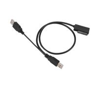 PUSOKEI Cable Adaptador Delgado Cable Convertidor Dual USB 2.0 para Transferencia de Datos de Unidad Portátil - Ideal para Unidad de CD DVD ROM - 50 Cm, Material ABS