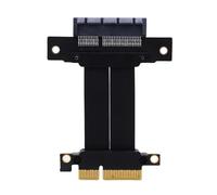 PUSOKEI Cable Elevador PCIe 4.0 X4, Tarjeta de Extensión Flexible de Alta Velocidad de 8 GB/s con Conector Macho a Hembra de 180 Grados para GPU, M.2, WiFi, Arranque sin Disco, Tarjetas (10)