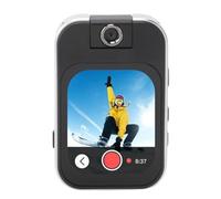 PUSOKEI Cámara de Acción HD 1080P con Reproductor MP3 MP4, Grabación en Bucle y Abrazadera Trasera, Cámara Deportiva Recargable para Ciclismo, Correr y Actividades Al Aire Libre