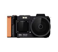 PUSOKEI Cámara DSLR Digital 4K 70MP para Fotografía, Enfoque Automático F1.8 y Cámara de Vlogging con Zoom 50X con Pantalla Doble, Lapso de Tiempo y Cámara Lenta, Soporte WiFi (Black)