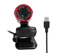 PUSOKEI Cámara Web Digital 1080P, Cámara Web Digital Conferencia Giratoria/Clase en Línea/videollamada Cámara Web 1080P Micrófono Integrado de Enfoque Manual para Windows/Android TV (Rojo)