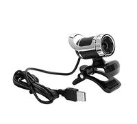 PUSOKEI Cámara Web Digital 1080P, Cámara Web Digital Conferencia Giratoria/Clase en Línea/videollamada Cámara Web 1080P Micrófono Integrado de Enfoque Manual para Windows/Android TV (Plata)