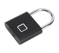 PUSOKEI Candado de Huella Digital Inteligente |0.5S Desbloquear la Huella Digital del Bloqueo del Equipaje de la Interfaz USB a Prueba de Agua (BLACK)