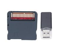 PUSOKEI Cartucho de Juego y Lector de Tarjetas USB, Tarjeta de Memoria Flash de Videojuegos, Cartucho Revolution para 3DS, MD, GB, GBC, FC, PCE, Plug and Play (Conjunto negro WOODHK)