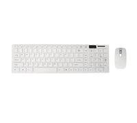 PUSOKEI Combo de Teclado y Mouse Inalámbricos de 2.4G Blanco, Teclado Silencioso Ultra Delgado de 78 Teclas y Mouse óptico Ergonómico de 1600 dpi para el Hogar, la Oficina, Juegos, PC,