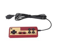 PUSOKEI Controlador de Juegos con Cable, Controlador de Juegos Vintage con Interfaz de 9 Pines, Gamepad Portátil para Consola de Juegos Roja y Blanca, Consola de Videojuegos de 8 Bits