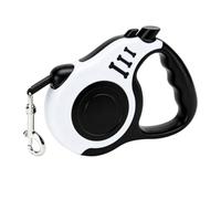 PUSOKEI Correa Retráctil para Perros con Asa Antideslizante |Cuerda para Caminar para Mascotas Al Aire Libre con Patrón de Hueso Telescópico para Perros Medianos (White)