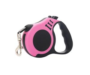 PUSOKEI Correa Telescópica para Perros con Antideslizante |Patrón de Hueso de Cinta para Mascotas Retráctil Portátil para Caminar Al Aire Libre (Pink)