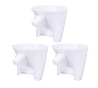 PUSOKEI Embudo de Harina para Cocina, Vertedor sin Esfuerzo, Antisalpicaduras, Resistente Al Agrietamiento, Mezclador con Cabezal Inclinable de 4,5-5 Cuartos para Panaderos ABS Blanco