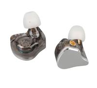 PUSOKEI En los Monitores de los Oídos, los Auriculares con Cable de HiFi con un Controlador Dinámico de Diafragma Biológico de 10 Mm, Cable de Cobre Plateado Desmontable, Puntas de (Silver)