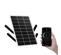 PUSOKEI Enrutador Módem 4G LTE con Alimentación Solar, Enrutador 4G Al Aire Libre Inalámbrico con Ranura de Tarjeta SIM, 50 M WiFi Range Extender Signal Booster con Panel Solar de 15 W