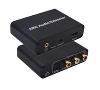 PUSOKEI Extractor de Audio HDMI ARC de 192KHz, Entrada HDMI ARC, Salida Jack Estéreo Coaxial LR óptico SPDIF de 3,5mm para Cabezal de Barra de Sonido HDTV