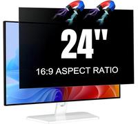PUSOKEI Filtro Magnético de Privacidad para Monitor de Computadora de 24 Pulgadas con Relación de Aspecto 16:9, Protección Ocular, Antirreflejos de Luz Azul y Antiarañazos para Monitor