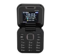 PUSOKEI Flip Phone, Mini 2G Flip Cell Phone 2 Tarjeta SIM Teléfono Celular para Personas Mayores con Linterna LED, Cámara Trasera HD, Radio FM, Lista Negra, Marcación Rápida, Vibración,