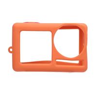 PUSOKEI Funda Protectora de Silicona para Cámara Action 5 Pro, Diseño Ligero con Correa para la Muñeca para Amantes de la Fotografía (Orange)