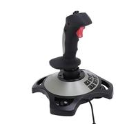PUSOKEI Joystick Controlador de Simulación de PC, Simulador de Vuelo para Juegos USB con Función de Vibración y Control de Acelerador, Controlador de Juego con Joystick Simulador de