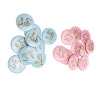 PUSOKEI Juego de Pin de Solapa con Revelación de Género, Material Metálico Duradero, Decoración Rosa y Azul para Baby Shower, 60 Uds.