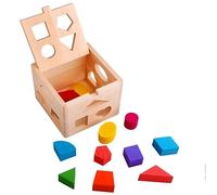PUSOKEI Juguete de Bloques de Construcción de Clasificación de Formas de Madera para Niños, Herramientas de Clasificación de Formas de Juego Feliz, Ideal para Navidad, Cumpleaños, Material de