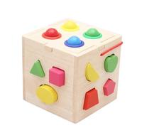 PUSOKEI Juguete de Bloques de Construcción de Clasificación de Formas de Madera para Niños, Herramientas de Clasificación de Formas de Juego Feliz, Ideal para Navidad, Cumpleaños, Material de