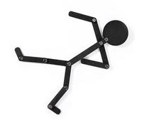 PUSOKEI Juguete Stickman de Madera Móvil |Juego Educativo de Rompecabezas Stick Men con 24 Cartas para Niños (Hombre Palo Negro)